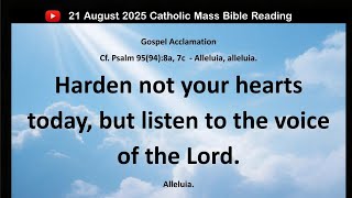 Thursday 21  August 2025 Catholic Mass Bible Reading