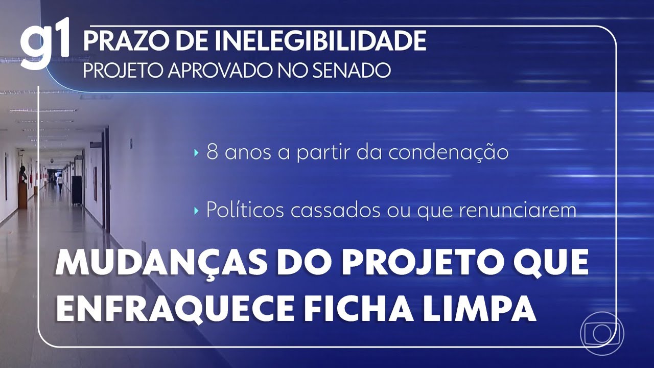 Jornal da Globo: Entenda as mudanças do projeto que enfraquece a Lei da Ficha Limpa