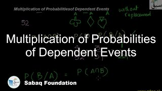 Multiplication of Probabilities of Dependent Events