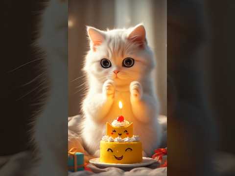 #animalintelligence #cat #cake #o #cute #aiandcats #happybirthday #aicats #funny #kitten #o #cutecat