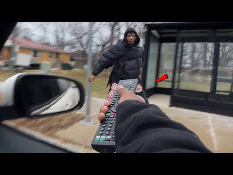 TV REMOTE DRIVE BY PRANK IN CHICAGO