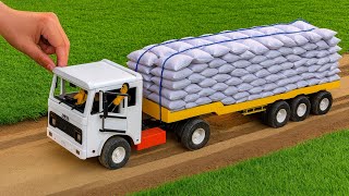 DIY Mini Truck Builds Bridge with Stones | Creative Mini Construction Project