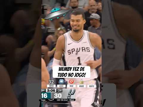 Wembanyama fez de tudo contra os Hornets! 👏🇫🇷 #nba #basquete #shorts
