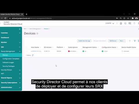 Démo de Juniper Security Director Cloud