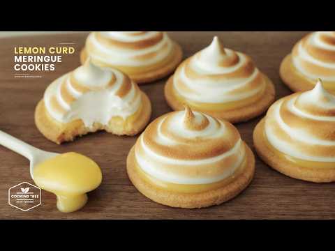 레몬 커드 머랭 쿠키 만들기 | 한입에 녹는 레몬 커드 + 바삭 쿠키 + 토치 머랭 | Lemon Curd Meringue Cookies Recipe