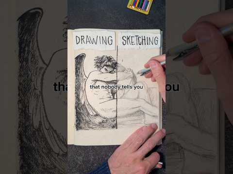 DRAWING vs SKETCHING! Uncover the secrets behind these classic art techniques #sketching #art #style