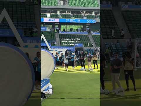 “Speed you’re dog water” 💀😂  ishowspeed warms up with some noise. #football #ishowspeed #mls