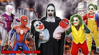 Spiderman dan Joker Pergi ke Rumah Sakit dengan Istri Mereka yang Sedang Hamil! - Spiderman Team IDN
