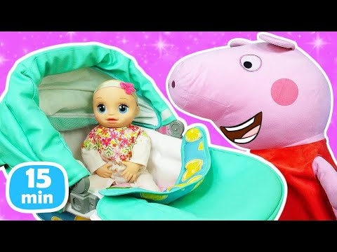 El cochecito favorito de Baby Alive. Videos de juguetes para niños