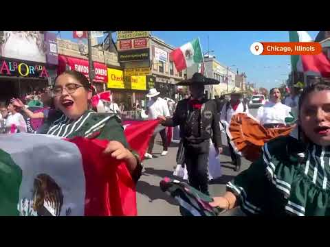 YouTube video thumbnail: Chicago Mexican Independence Parade Marches Amid Trump Immigration Push