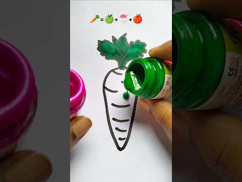 Carrot coloring 🥕🥕🥕 #coloring #art #colormixing #shortvideo #shorts