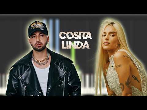 ELENA ROSE, Justin Quiles - COSITA LINDA | Piano Tutorial / Partitura / MIDI