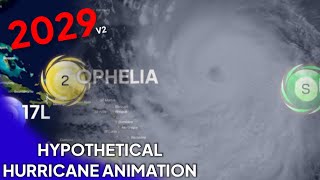 2029 Hypothetical Atlantic Hurricane Season Animation V2