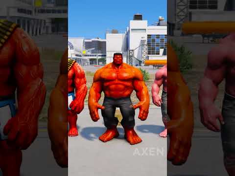 RANDOM BABY HULK VS RED HULK BATTLE #gta5 #hulk