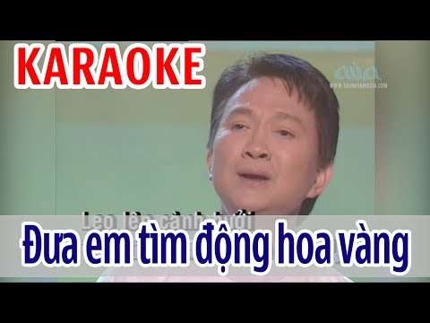 Đưa Em Đi Tìm Động Hoa Vàng Karaoke – Duy Quang | Tone Nam | Asia Karaoke Beat Chuẩn