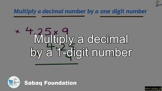 Multiply a decimal by a 1-digit number