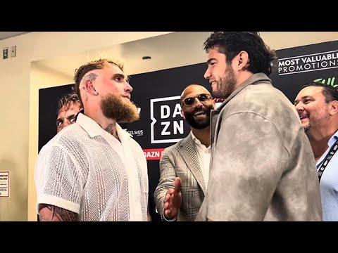 Jake Paul CONFRONTS Zurdo Ramirez at FIRST FACE OFF & tells him “TOO SLOW”