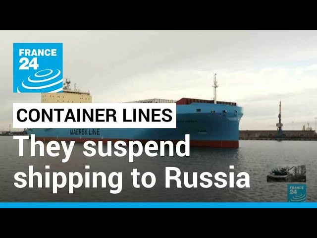 International container shipping lines suspended shipping to Russia