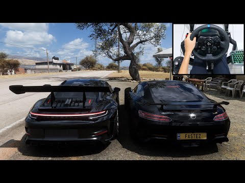 Porsche 911 GT3 RS & Mercedes AMG GT R - Forza Horizon 5 | Logitech g923 gameplay