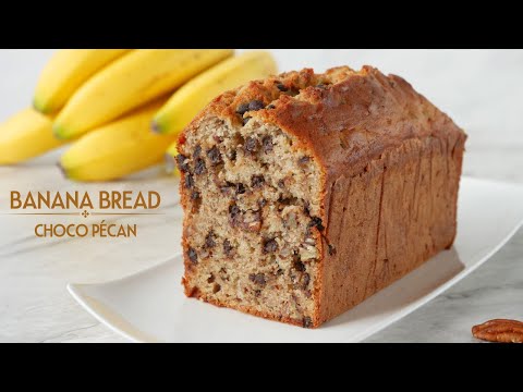 Le Meilleur BANANA BREAD - La Recette Facile du Cake à la Banane Chocolat Pécan