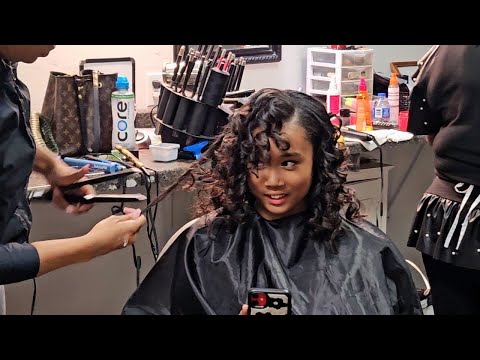 My Blasian Girls go to Black Hair Salon for the First Time - Korean Mom was surprised!