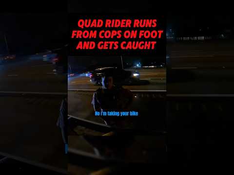 ATV Fugitive Runs From Cops, Then Runs Out of Gas | ​⁠​⁠@say_yb #cops #police # runfail