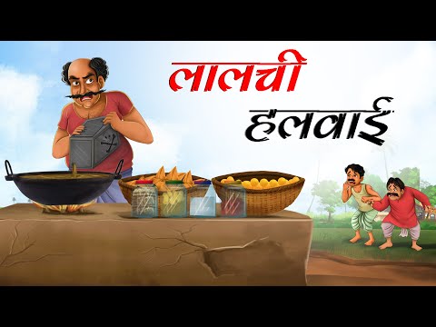 लालची हलवाई || LALCHI HALWAI | HINDI KAHANIYA | Greedy Confectioner Mithai wala