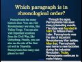 Chronological Text Structures and Features