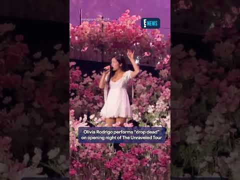 Olivia Rodrigo performs "drop dead" during opening night of The Unraveled Tour(🎥: Instagram/jpasc24)