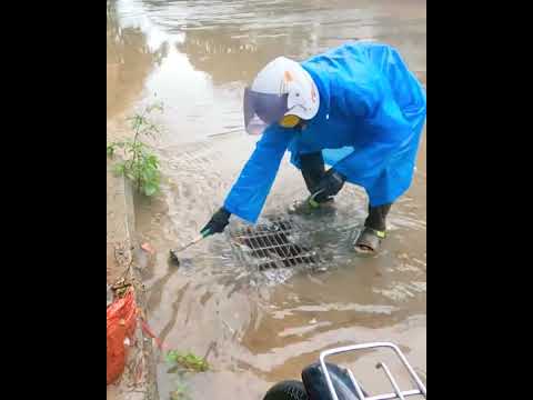 Mud, Trash & Roots – Massive Drain Cleanup #satisfying #stormwaterdrain #stormdrain #drainage