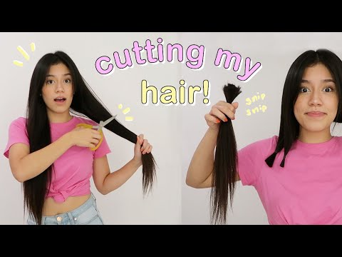 cutting my hair with fabric scissors *QUARANTINE*