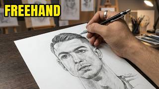 Cristiano Ronaldo Drawing Freehand | Mechanical Pencil Sketch