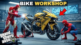 SPIDER-MAN AND IRON MAN UPGRADING NINJA H2R IN GTA V | GTA 5 SHORTS COMPILATION
