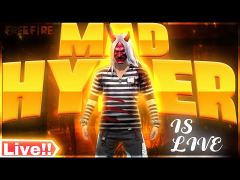 FREE FIRE LIVE GUILD TEST 😊 MAD HYPER GMING IS LIVE#freefire #livestream #shorts #freefire