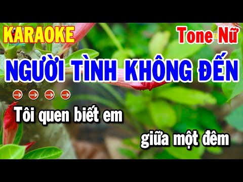 Karaoke Người Tình Không Đến Tone Nữ Nhạc Sống Trữ Tình Dễ Hát | Thanh Hải