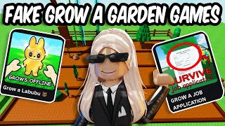 Playing FAKE GROW A GARDEN GAMES on ROBLOX