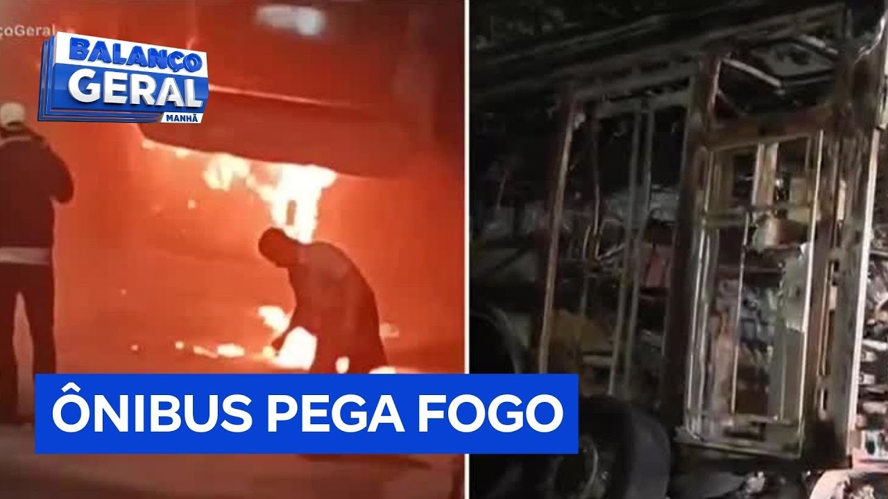 Motorista e cobrador salvam passageiros após ônibus pegar fogo na zona sul de São Paulo