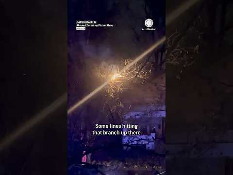 Downed Power Lines Explode After Thunderstorm