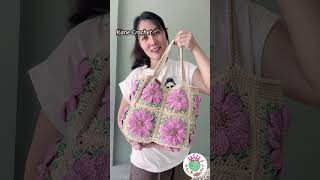 Crochet Granny Square Bag B315 #crochetbag #crochet