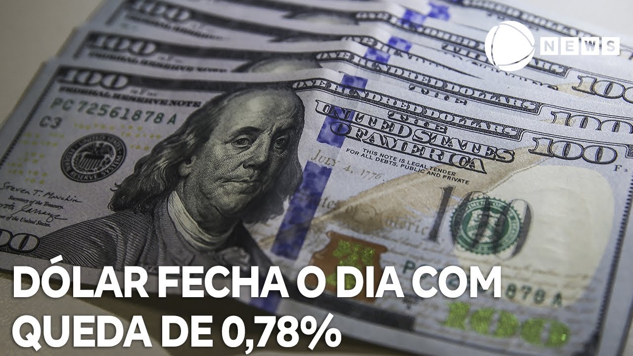 Dólar fecha o dia em queda de 078 cotado a R$ 546