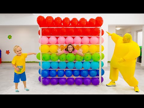Desafío del cubo de globos de Chris y mamá y otras historias divertidas para niños
