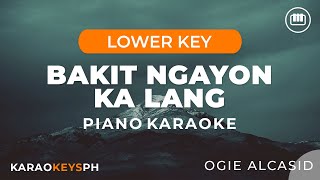 Bakit Ngayon Ka Lang - Ogie Alcasid (Lower Key - Piano Karaoke)