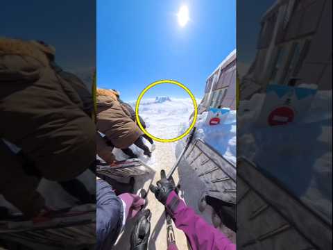 Unexpected Skiing Ride #shorts