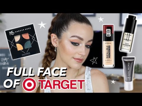FULL FACE OF DRUGSTORE MAKEUP FROM TARGET