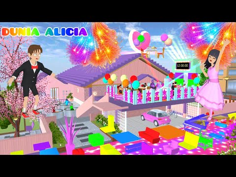 Yuta Mio Rayakan Tahun Baru 🥳Kumpul Barang Cat Serba Warna Warni 😱 | Sakura School | Dunia Alicia