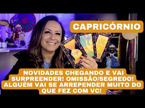 CAPRICÓRNIO ♑️ NOVIDADES CHEGANDO E VAI SURPREENDER!ALGUÉM VAI SE ARREPENDER MUITO DO QUE FEZ COM VC