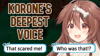 Korone's Sudden Deep Voice Caught Everyone Off Guard [Hololive]