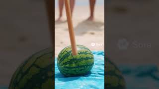 【AI Short Movie】楽しいスイカ割り #ai動画 #aivideo #sora2