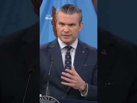 Pete Hegseth dodges Daily Mail question on Strait of Hormuz