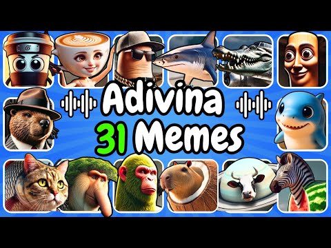 Adivina 31 MEMES De ANIMALES ITALIANOS🤣❤️Brainrot Memes😀Tralalero Tralala🦈Bombardino🐊Vaca Saturno🐮